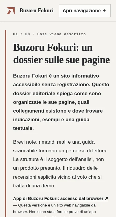 Buzoru Fokuri su schermo ridotto
